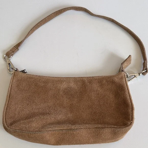 Brandy Melville Small Suede Tan Shoulder Bag - Picture 13 of 15
